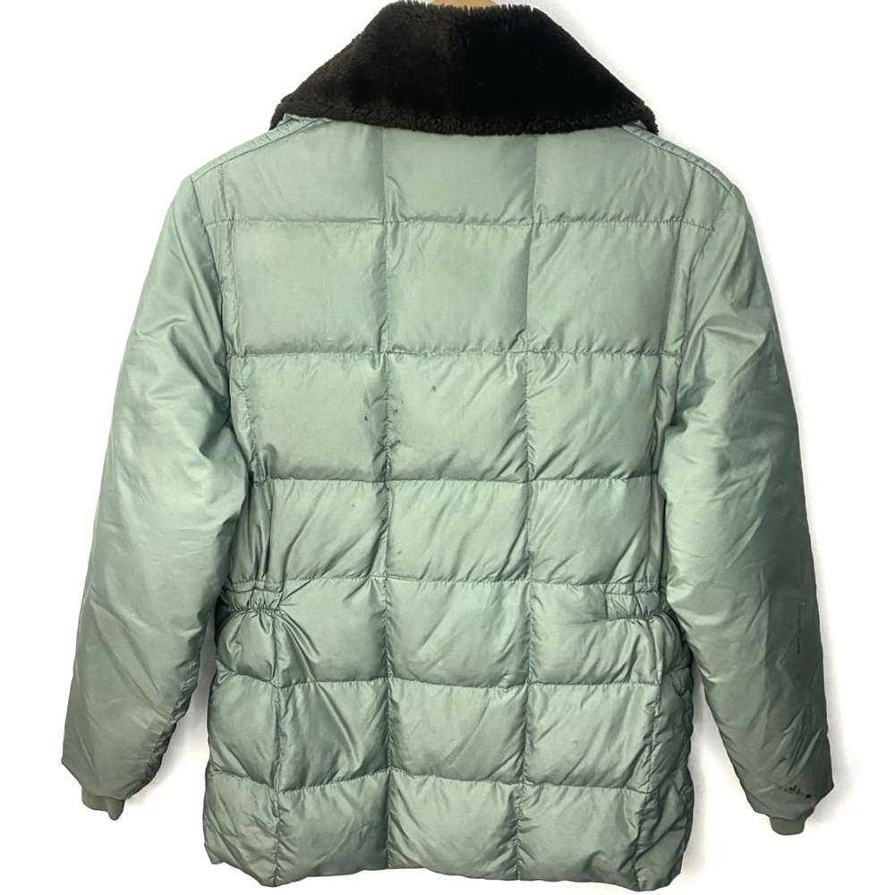 Vintage 60’s Alaska Sleeping Bag Co Sage Green Down Filled Jacket Talon Zipper L - Picture 2 of 9